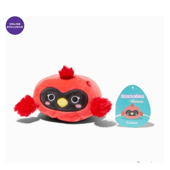 Stackables By Squishmallows~ Cazlan the Red Cardinal 5" KELLYTOY - Picture 1 of 5